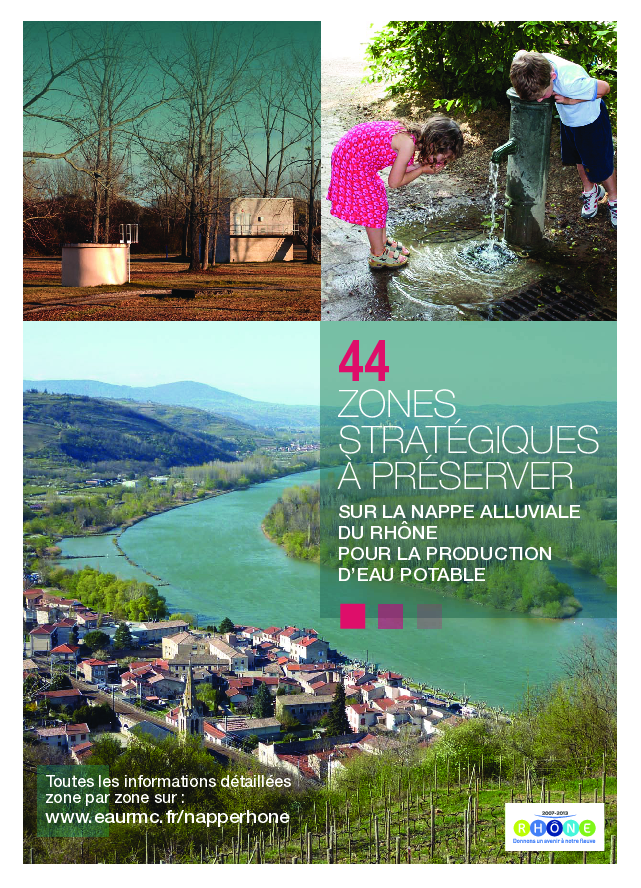 44 zones stratégiques à préserver sur la nappe alluviale du Rhône pour la production d'eau potable