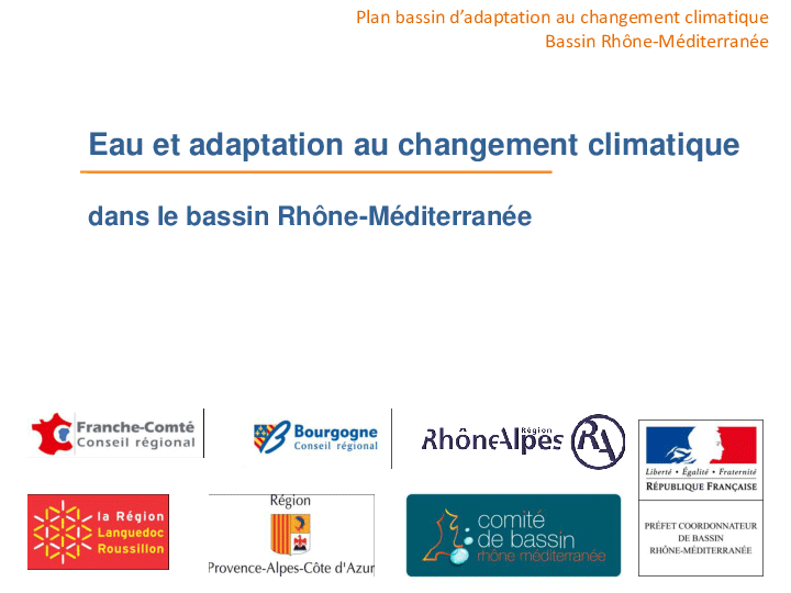 Eau et adaptation au changement climatique dans le bassin Rhône-Méditerranée