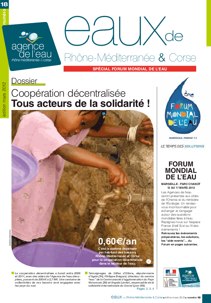 Eaux n°18, dossier spécial forum mondial de l'eau 