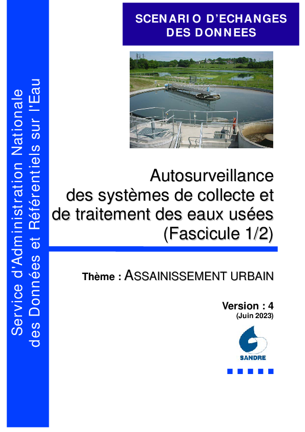 Scénario d'échange des données d'autosurveillance des systèmes de collecte et de traitement des eaux usées (Fascicule 1/2)