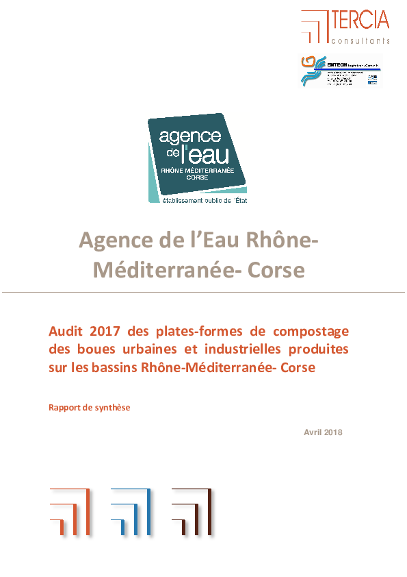 Audit 2017 des plates-formes de compostage des boues urbaines et industrielles produites sur les bassins Rhône-Méditerranée et Corse