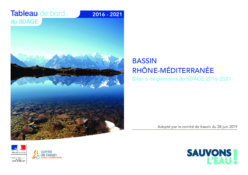 Tableau de bord du SDAGE Rhône-Méditerranée 2016-2021 : bilan à mi-parcours