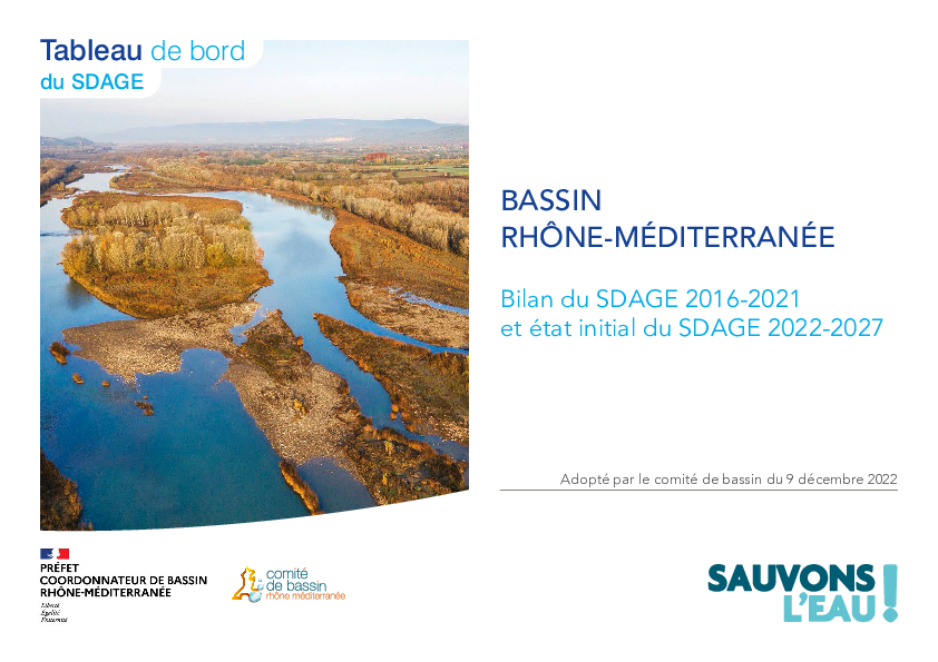 Tableau de bord du SDAGE Rhône-Méditerranée : Bilan du SDAGE 2016-2021