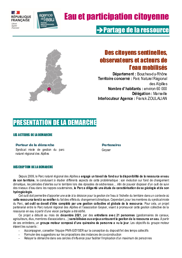 Retour d'expérience - Des citoyens sentinelles, observateurs et acteurs de l'eau mobilisés (13)