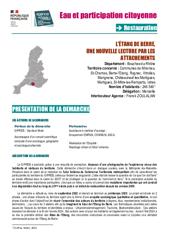 Retour d'expérience - L'étang de Berre, une nouvelle lecture par les attachements (13)