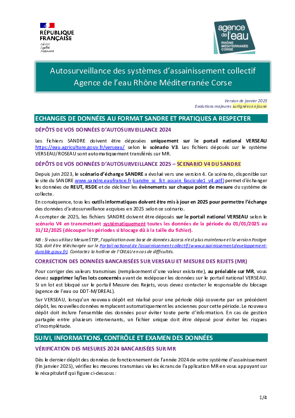Plaquette 2025 - Transmission des données d'autosurveillance à l'agence de l'eau
