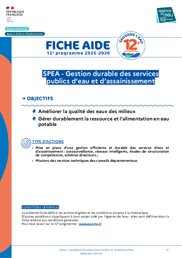SPEA - Gestion durable des services publics d’eau et d’assainissement