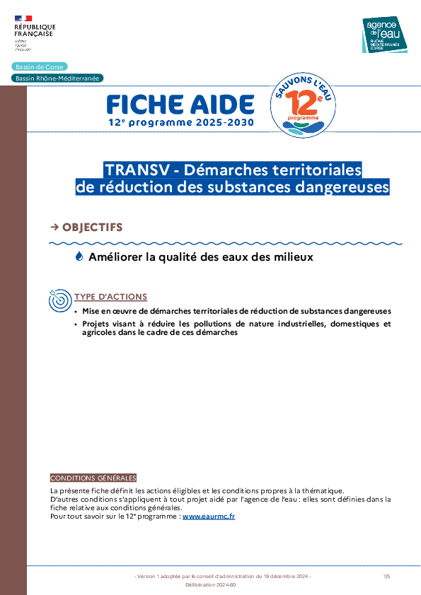 TRANSV - Démarches territoriales de réduction des substances dangereuses