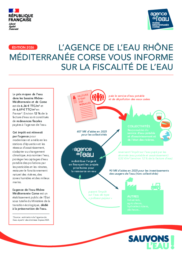 L'agence de l'eau vous rend compte de la fiscalité de l'eau - Edition année 2026