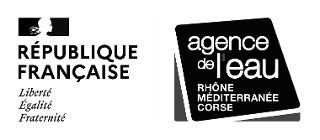 Logo République française - Agence de l'eau : Noir et Blanc